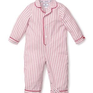 Baby's Twill Classic Romper in Antique Red Ticking